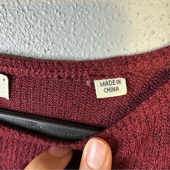 Max Studio Deep Red Knit Top - Picture 5 of 7